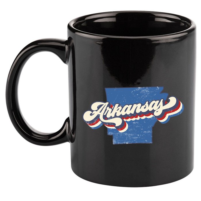 State Of Arkansas Retro Logo 11oz C Handle Ceramic Mug