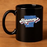 State Of Arkansas Retro Logo 11oz C Handle Ceramic Mug