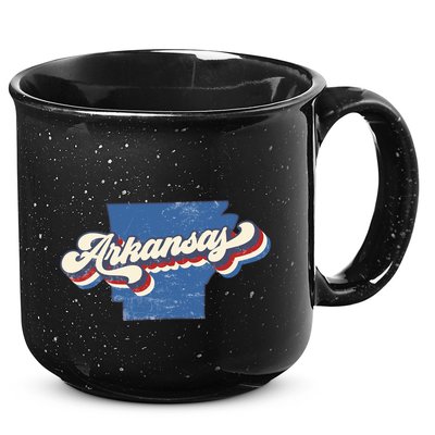 State Of Arkansas Retro Logo 15oz Campfire Ceramic Mug