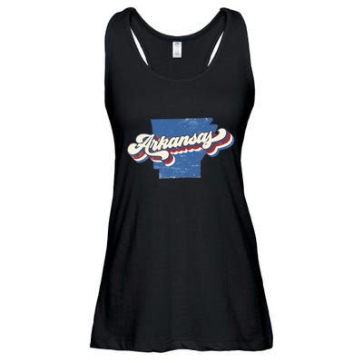 State Of Arkansas Retro Logo Ladies Essential Flowy Tank