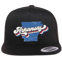 State Of Arkansas Retro Logo Flat Bill Trucker Hat