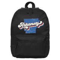 State Of Arkansas Retro Logo 16 in Basic Backpack