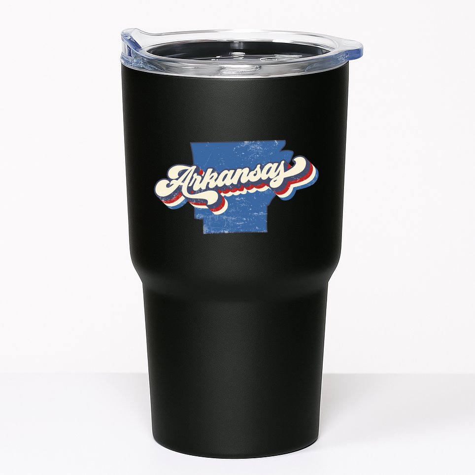 State Of Arkansas Retro Logo Tumbler
