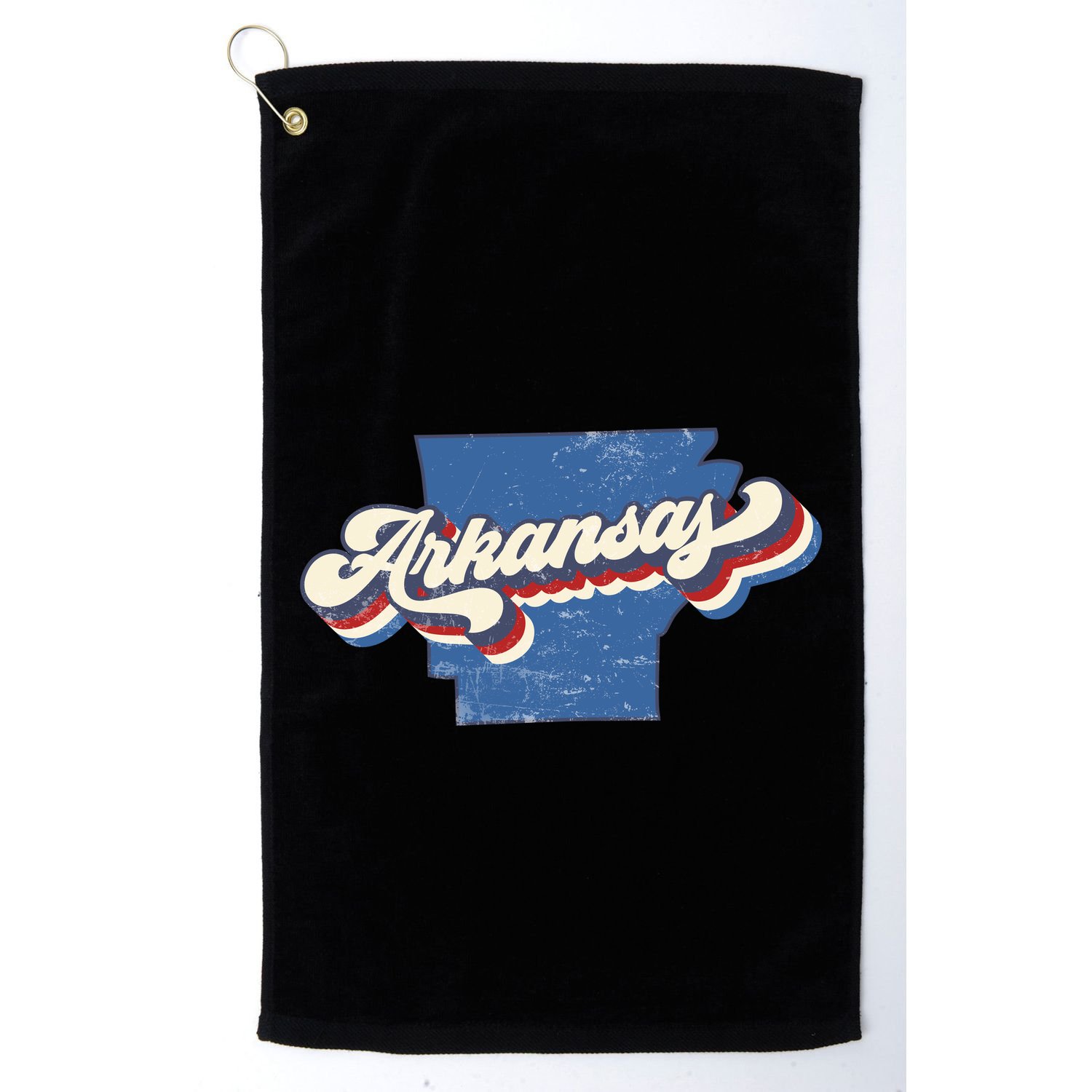 State Of Arkansas Retro Logo Golf Towel