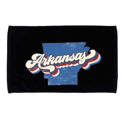 State Of Arkansas Retro Logo Microfiber Hand Towel