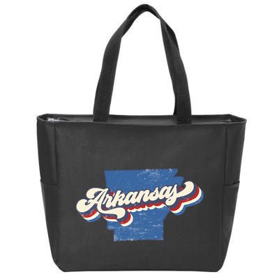 State Of Arkansas Retro Logo Zip Tote Bag