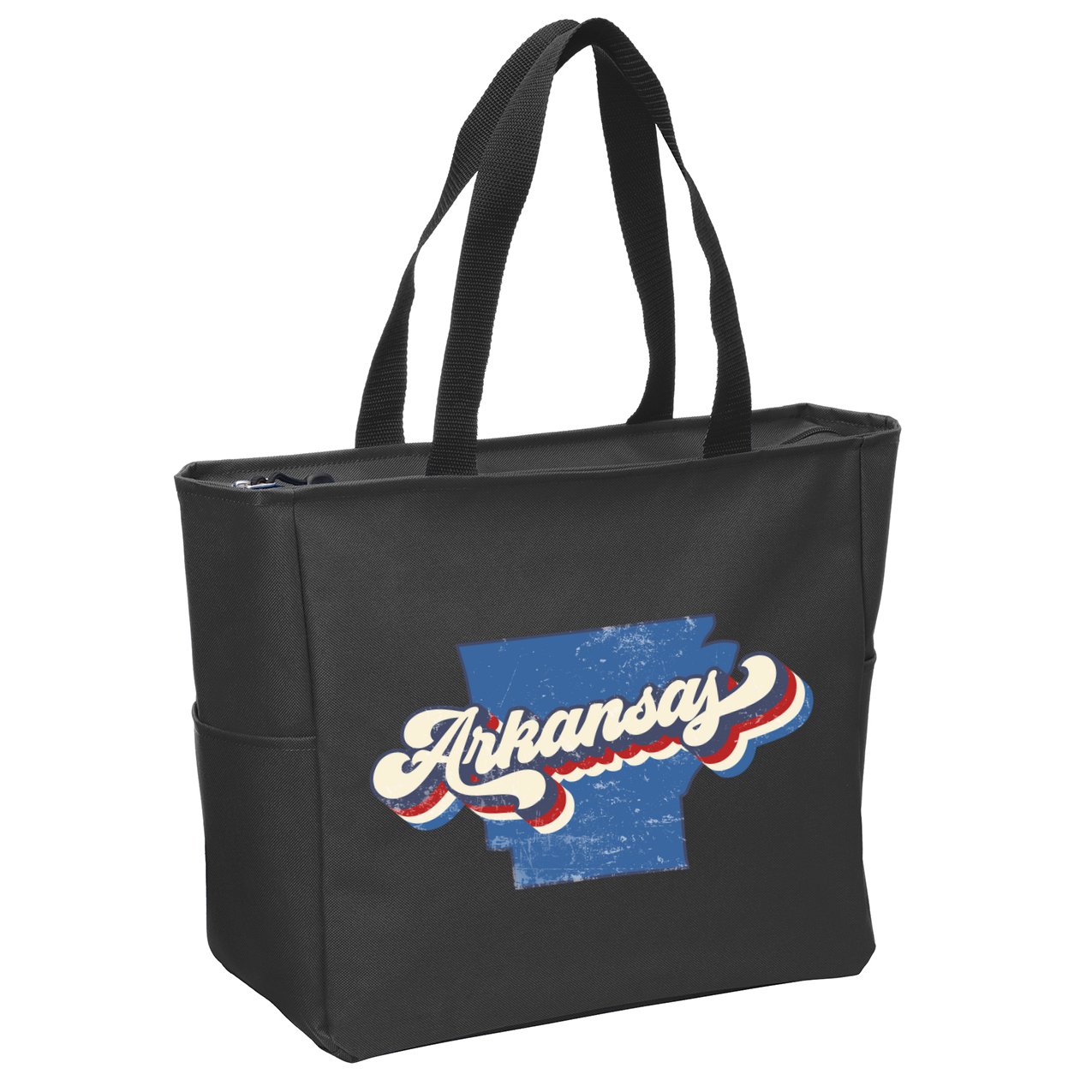 State Of Arkansas Retro Logo Zip Tote Bag