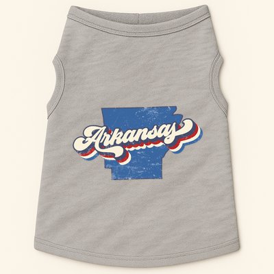 State Of Arkansas Retro Logo Doggie Tank