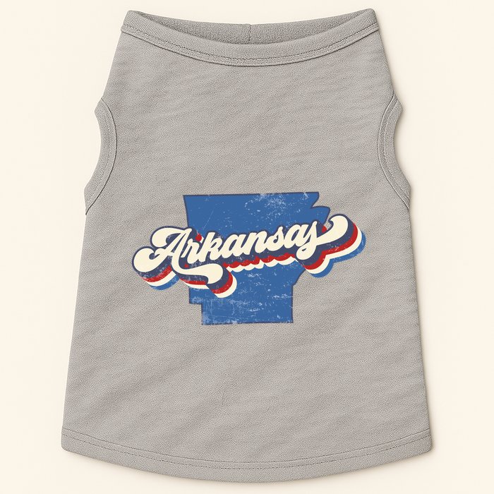 State Of Arkansas Retro Logo Doggie Tank
