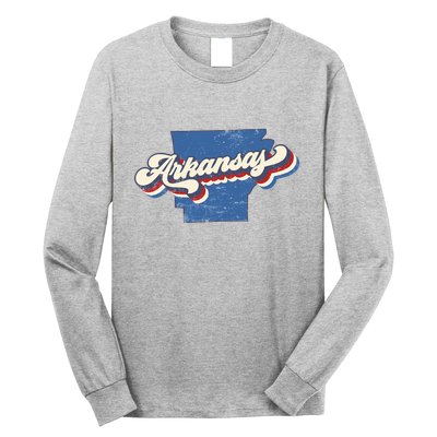 State Of Arkansas Retro Logo Long Sleeve Shirt