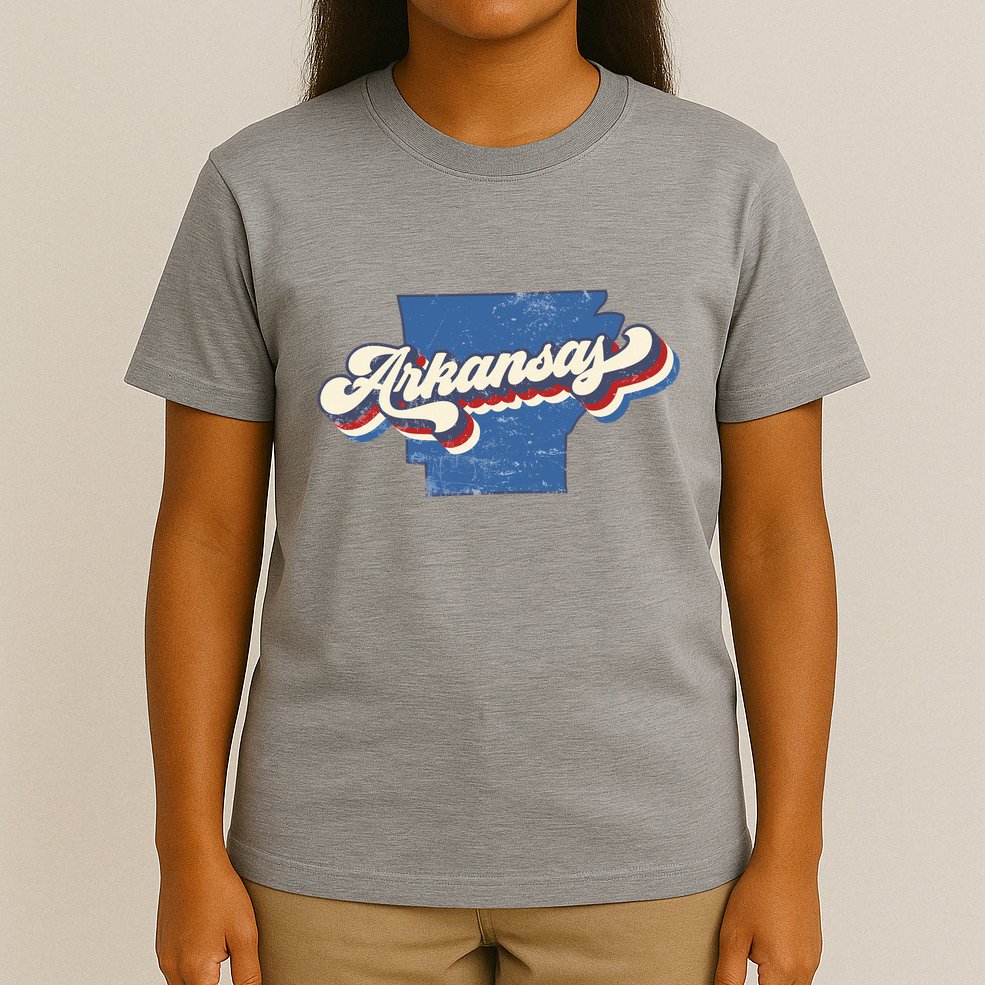 State Of Arkansas Retro Logo T-Shirt