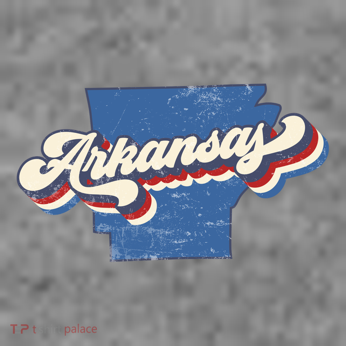 State Of Arkansas Retro Logo T-Shirt