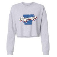 State Of Arkansas Retro Logo Cropped Pullover Crew