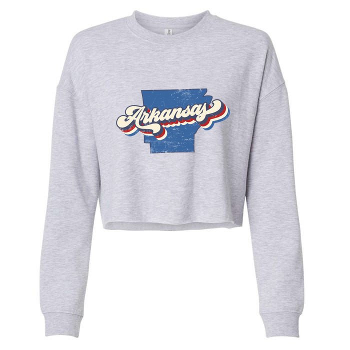 State Of Arkansas Retro Logo Cropped Pullover Crew