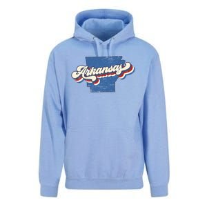 State Of Arkansas Retro Logo Unisex Surf Hoodie