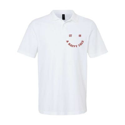 Sit On A Happy Face Funny Softstyle Adult Sport Polo