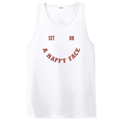 Sit On A Happy Face Funny PosiCharge Competitor Tank