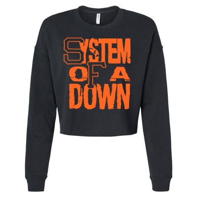 System Of A Down Sf Stacked Logo Cropped Pullover Crew