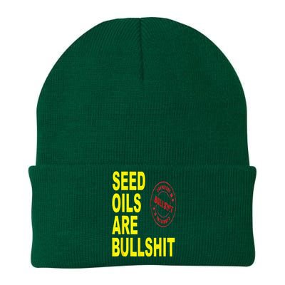 Seed Oils Are Bullshit Oils Unhealthy Foods Knit Cap Winter Beanie