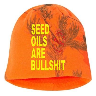 Seed Oils Are Bullshit Oils Unhealthy Foods Kati - Camo Knit Beanie