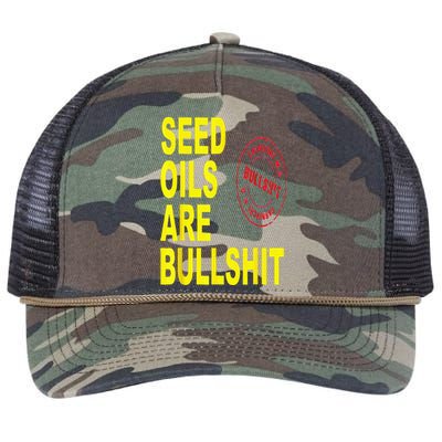 Seed Oils Are Bullshit Oils Unhealthy Foods Retro Rope Trucker Hat Cap