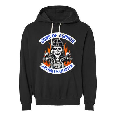 Sons Of Aspirin Arthritis Chapter For Funny Biker Garment-Dyed Fleece Hoodie