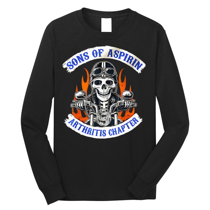 Sons Of Aspirin Arthritis Chapter For Funny Biker Long Sleeve Shirt