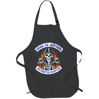 Sons Of Aspirin Arthritis Chapter For Funny Biker Full-Length Apron With Pockets