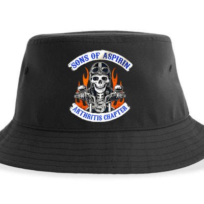 Sons Of Aspirin Arthritis Chapter For Funny Biker Sustainable Bucket Hat