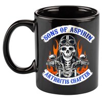 Sons Of Aspirin Arthritis Chapter For Funny Biker 11oz C Handle Ceramic Mug
