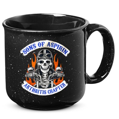 Sons Of Aspirin Arthritis Chapter For Funny Biker 15oz Campfire Ceramic Mug