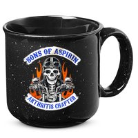 Sons Of Aspirin Arthritis Chapter For Funny Biker 15oz Campfire Ceramic Mug