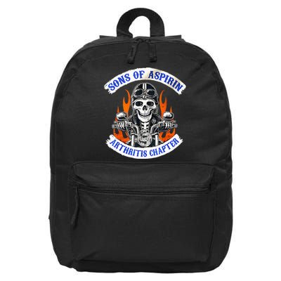 Sons Of Aspirin Arthritis Chapter For Funny Biker 16 in Basic Backpack