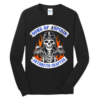 Sons Of Aspirin Arthritis Chapter For Funny Biker Tall Long Sleeve T-Shirt