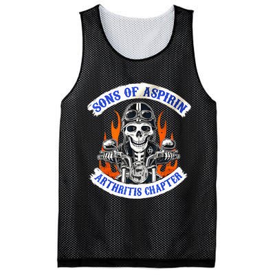 Sons Of Aspirin Arthritis Chapter For Funny Biker Mesh Reversible Basketball Jersey Tank