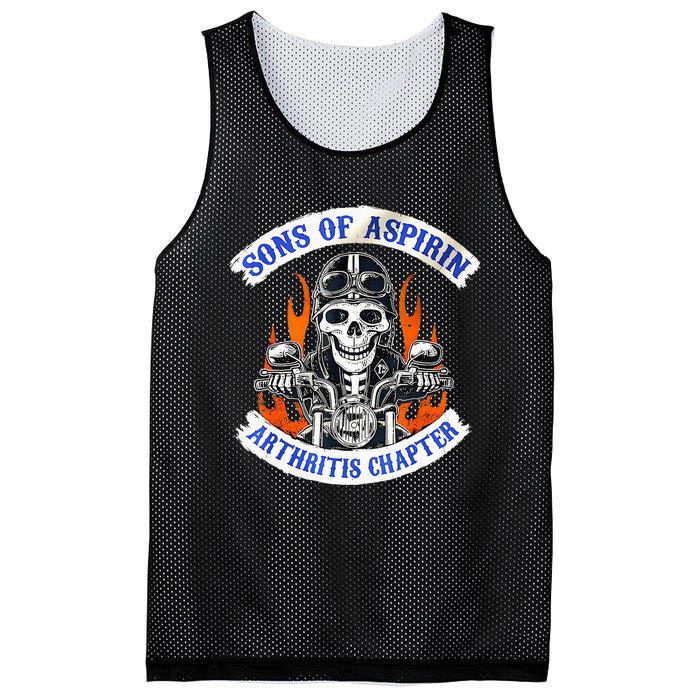 Sons Of Aspirin Arthritis Chapter For Funny Biker Mesh Reversible Basketball Jersey Tank