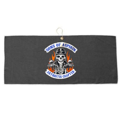 Sons Of Aspirin Arthritis Chapter For Funny Biker Large Microfiber Waffle Golf Towel