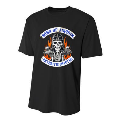 Sons Of Aspirin Arthritis Chapter For Funny Biker Youth Performance Sprint T-Shirt