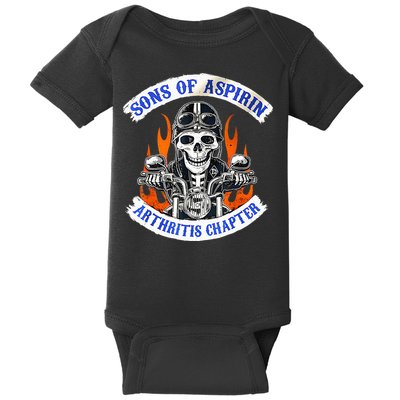 Sons Of Aspirin Arthritis Chapter For Funny Biker Baby Bodysuit