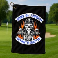 Sons Of Aspirin Arthritis Chapter For Funny Biker Golf Towel