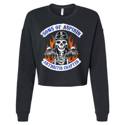 Sons Of Aspirin Arthritis Chapter For Funny Biker Cropped Pullover Crew