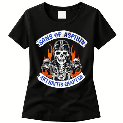Sons Of Aspirin Arthritis Chapter For Funny Biker Womens T-Shirt
