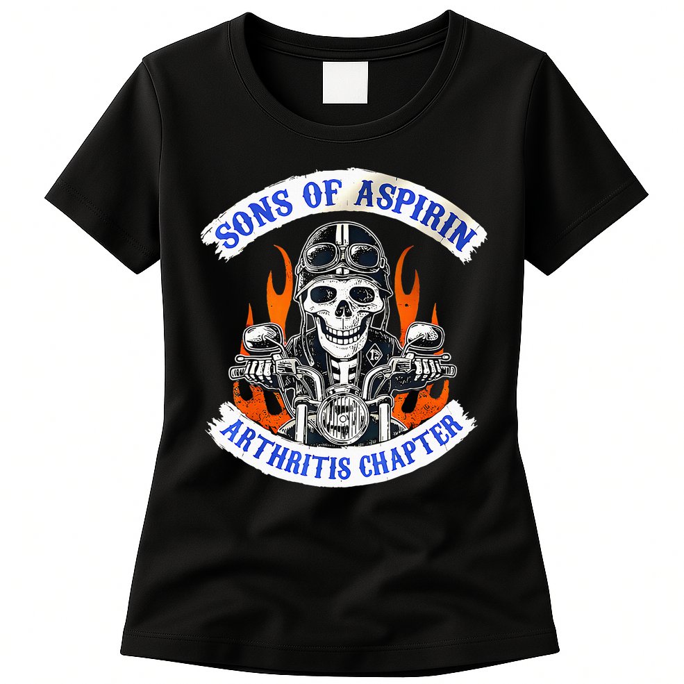 Sons Of Aspirin Arthritis Chapter For Funny Biker Womens T-Shirt