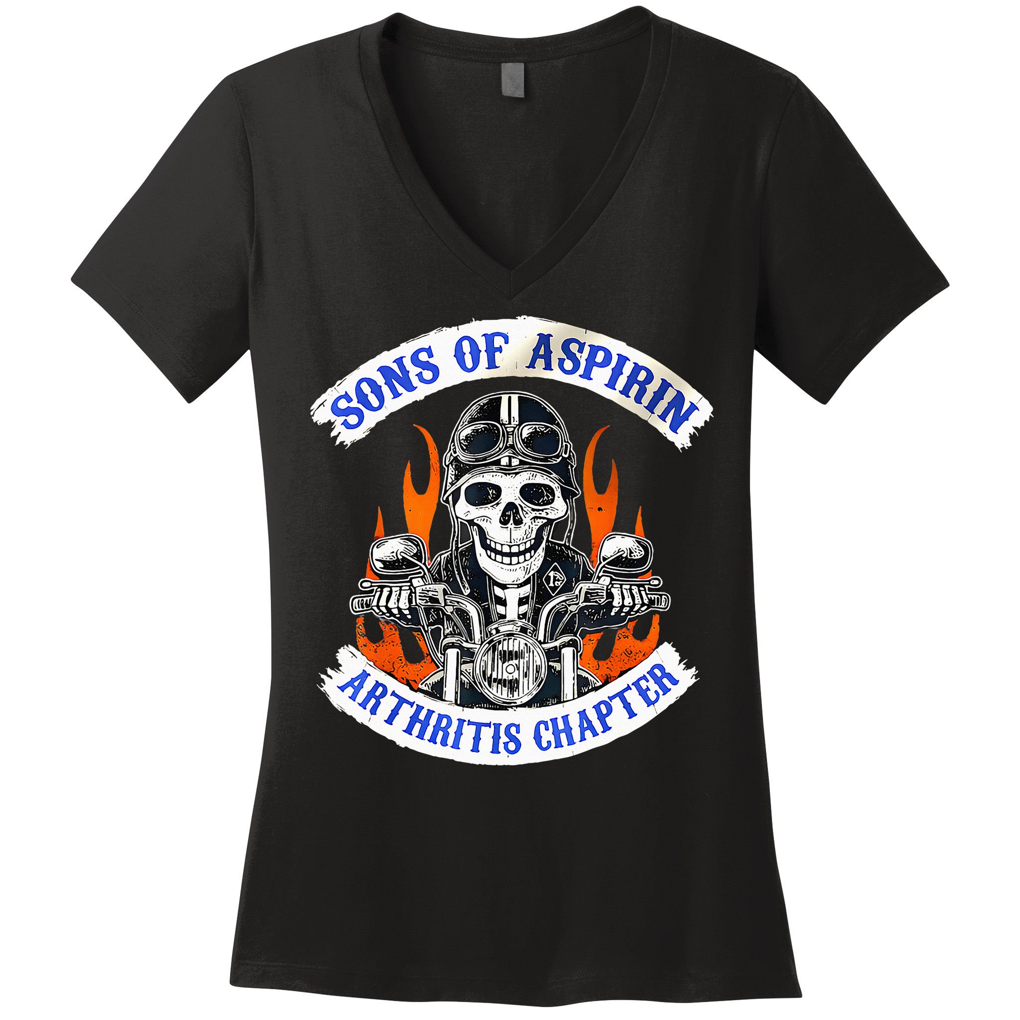 Sons Of Aspirin Arthritis Chapter For Funny Biker Women's V-Neck T-Shirt
