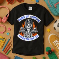 Sons Of Aspirin Arthritis Chapter For Funny Biker Kids T-Shirt