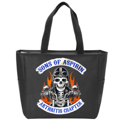 Sons Of Aspirin Arthritis Chapter For Funny Biker Zip Tote Bag