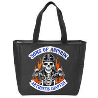Sons Of Aspirin Arthritis Chapter For Funny Biker Zip Tote Bag
