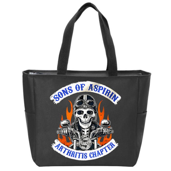 Sons Of Aspirin Arthritis Chapter For Funny Biker Zip Tote Bag