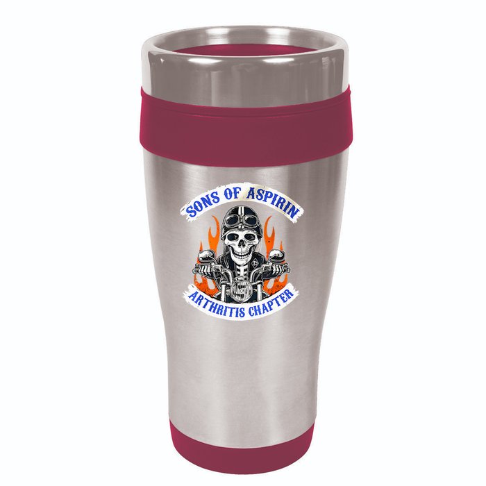 Sons Of Aspirin Arthritis Chapter For Funny Biker 16oz Travel Tumbler