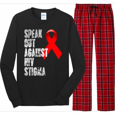 Speak Out Against Hiv Stigma World Aids Day Long Sleeve Pajama Set